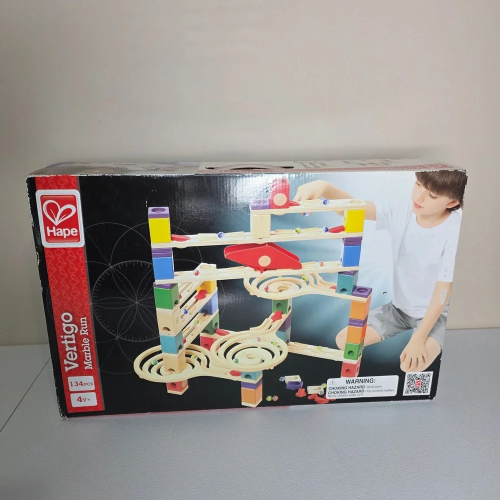 Hape Quadrilla Vertigo Marble Run Kids 134 Pieces Multicolor Wooden STEM E6009